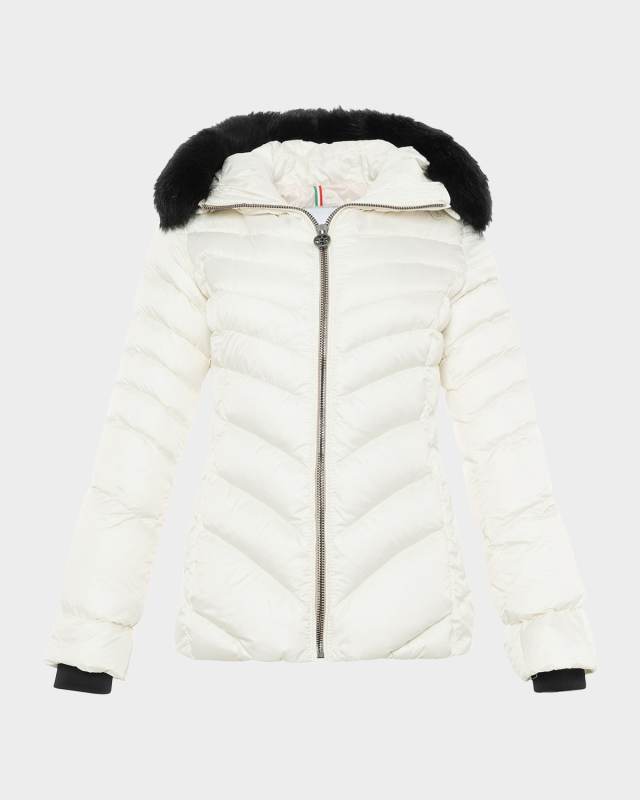 Down Apres-Ski Jacket with Detachable Toscana Lamb Hood Tri